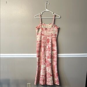 Elegant Pink Floral Dress
